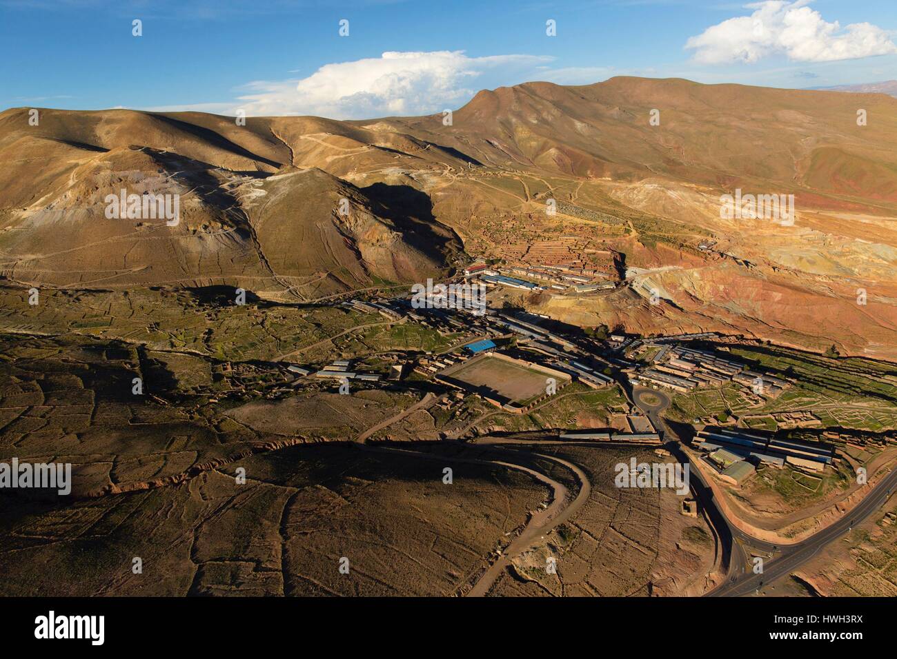 Stadt Potosi, Potosi, Bolivien, Daniel Campos Provinz aufgeführt als Weltkulturerbe der UNESCO, Minen (Luftbild) Stockfoto