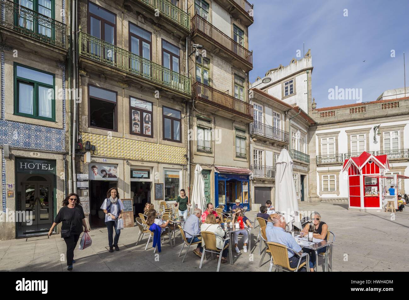 Portugal, Nordregion, Porto, die klassifizierten Altstadt Weltkulturerbe der UNESCO, Platz Praça de Carlos Alberto Stockfoto