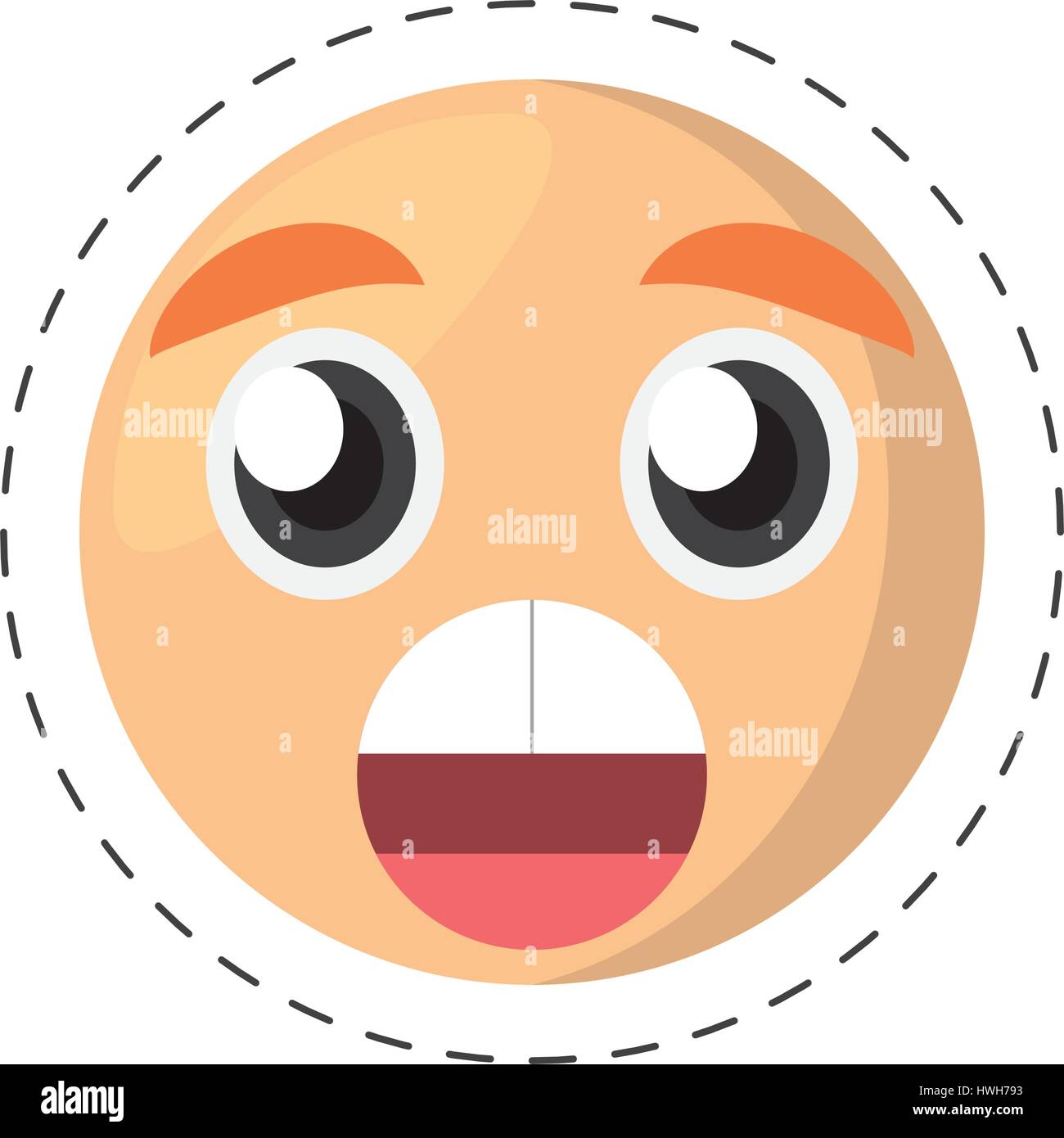 Smiley emoticon facial expression wonder -Fotos und -Bildmaterial in ...