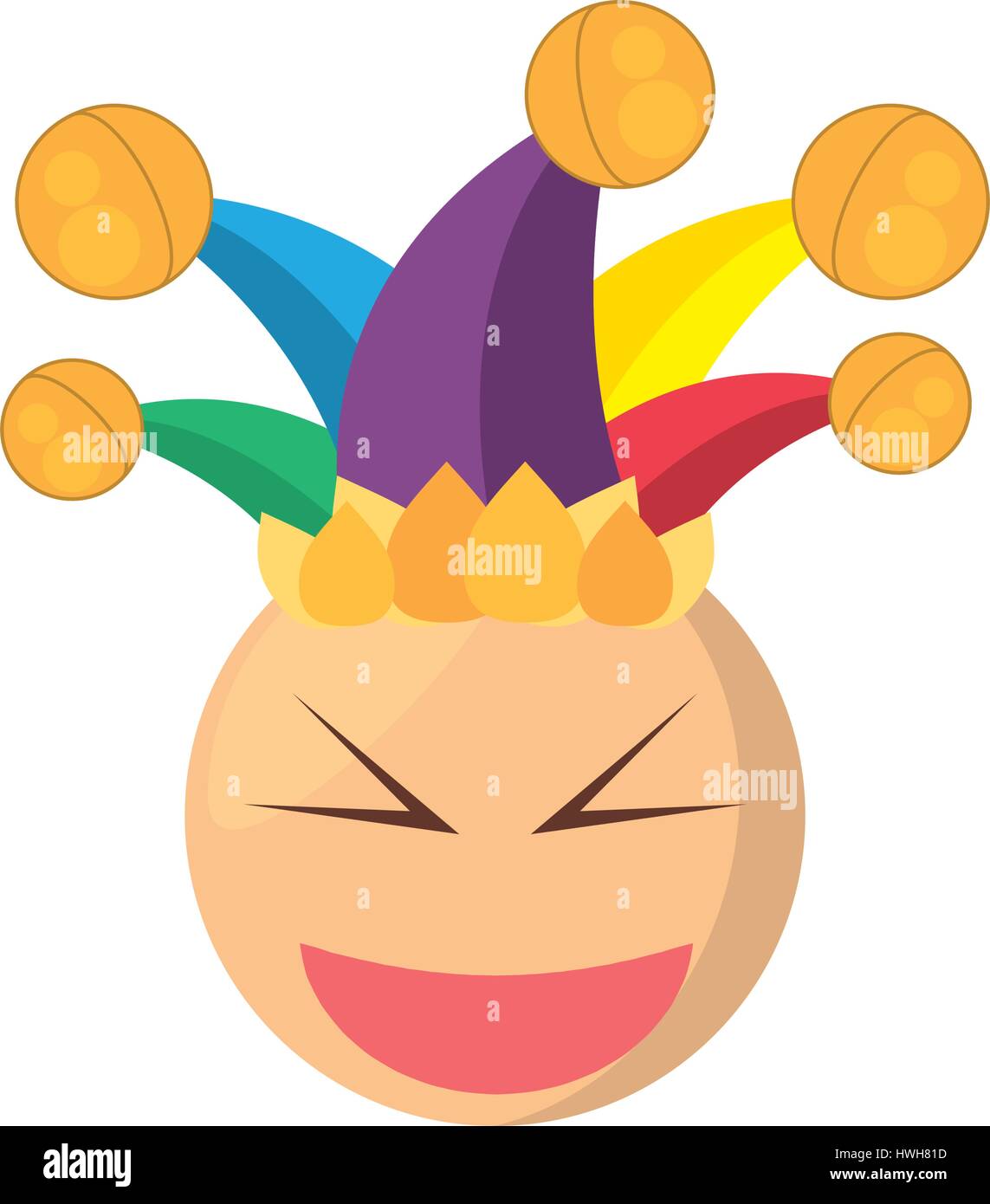 Joker-Emoticon-Cartoon-design Stock Vektor