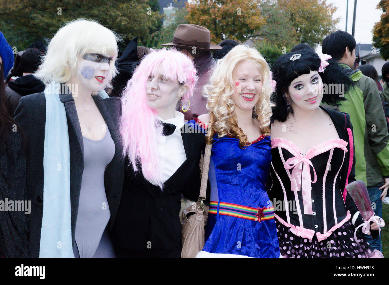 Parade of Lost Souls Festival, Commercial Drive area, Vancouver, British Columbia, Canada Stockfoto