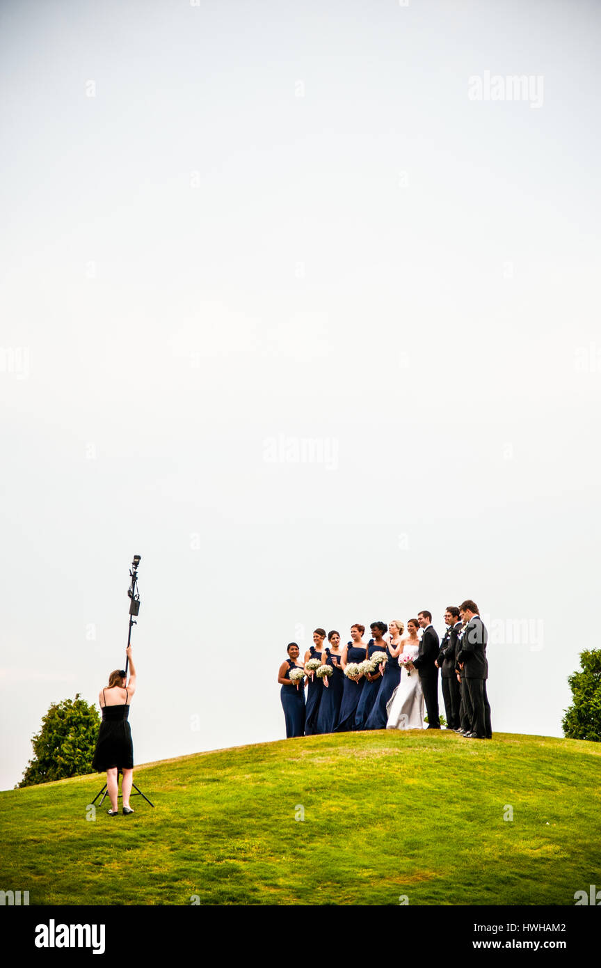 Getting Ready for Foto Hochzeit Teil Stockfoto