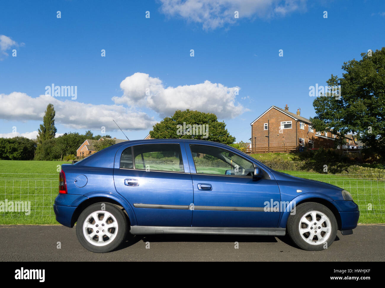 Vauxhall Astra G in blau Stockfoto