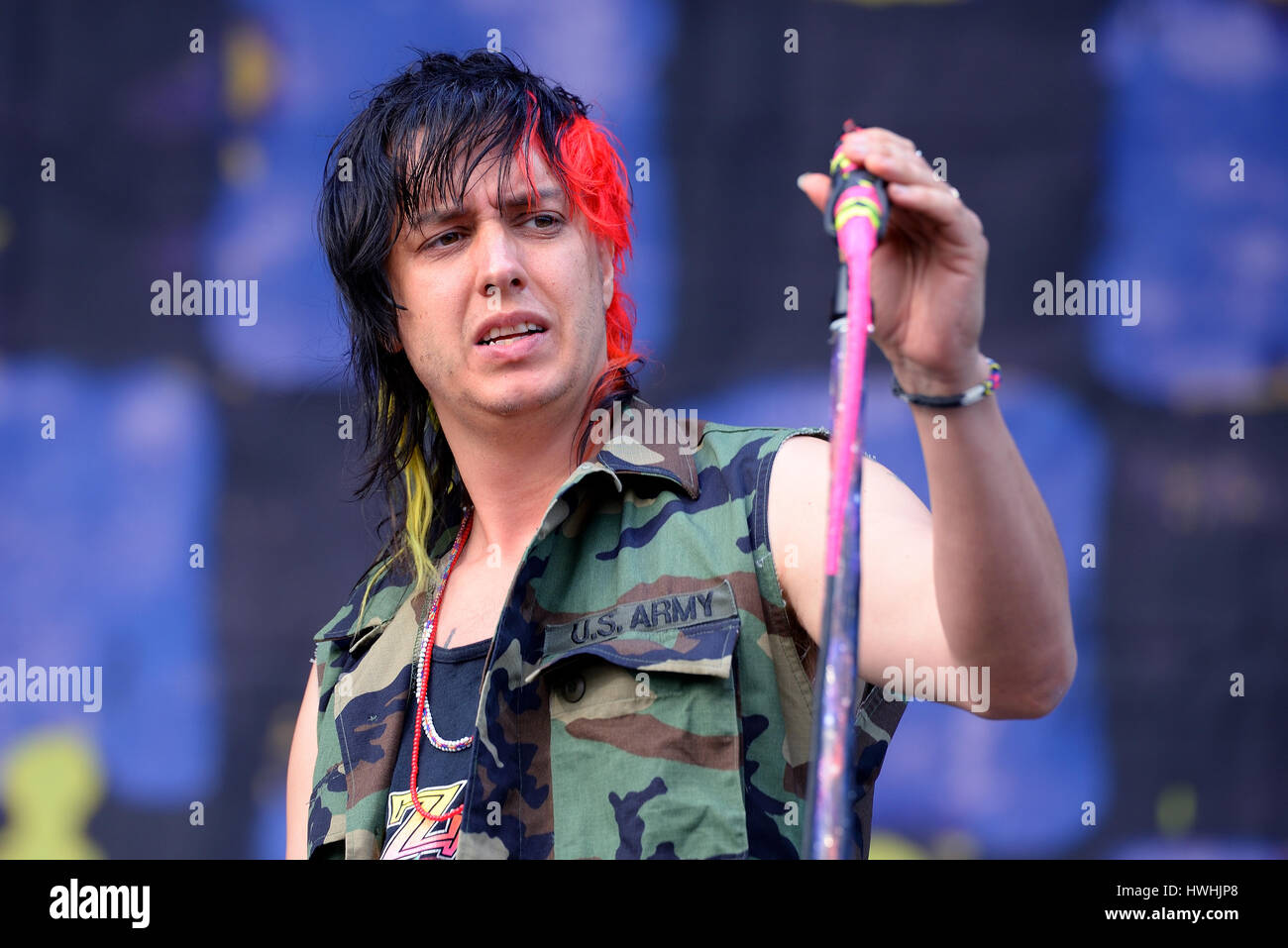 BARCELONA - 29 Mai: Julian Casablancas und The Voidz (Band) in Konzert im Primavera Sound Festival 2015 am 29. Mai 2015 in Barcelona, Spanien. Stockfoto