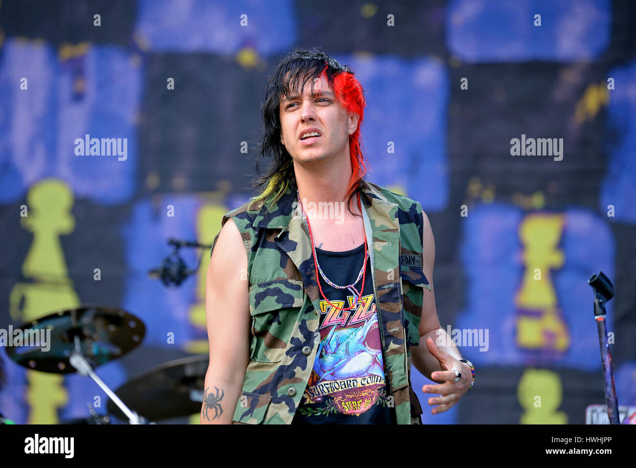 BARCELONA - 29 Mai: Julian Casablancas und The Voidz (Band) in Konzert im Primavera Sound Festival 2015 am 29. Mai 2015 in Barcelona, Spanien. Stockfoto