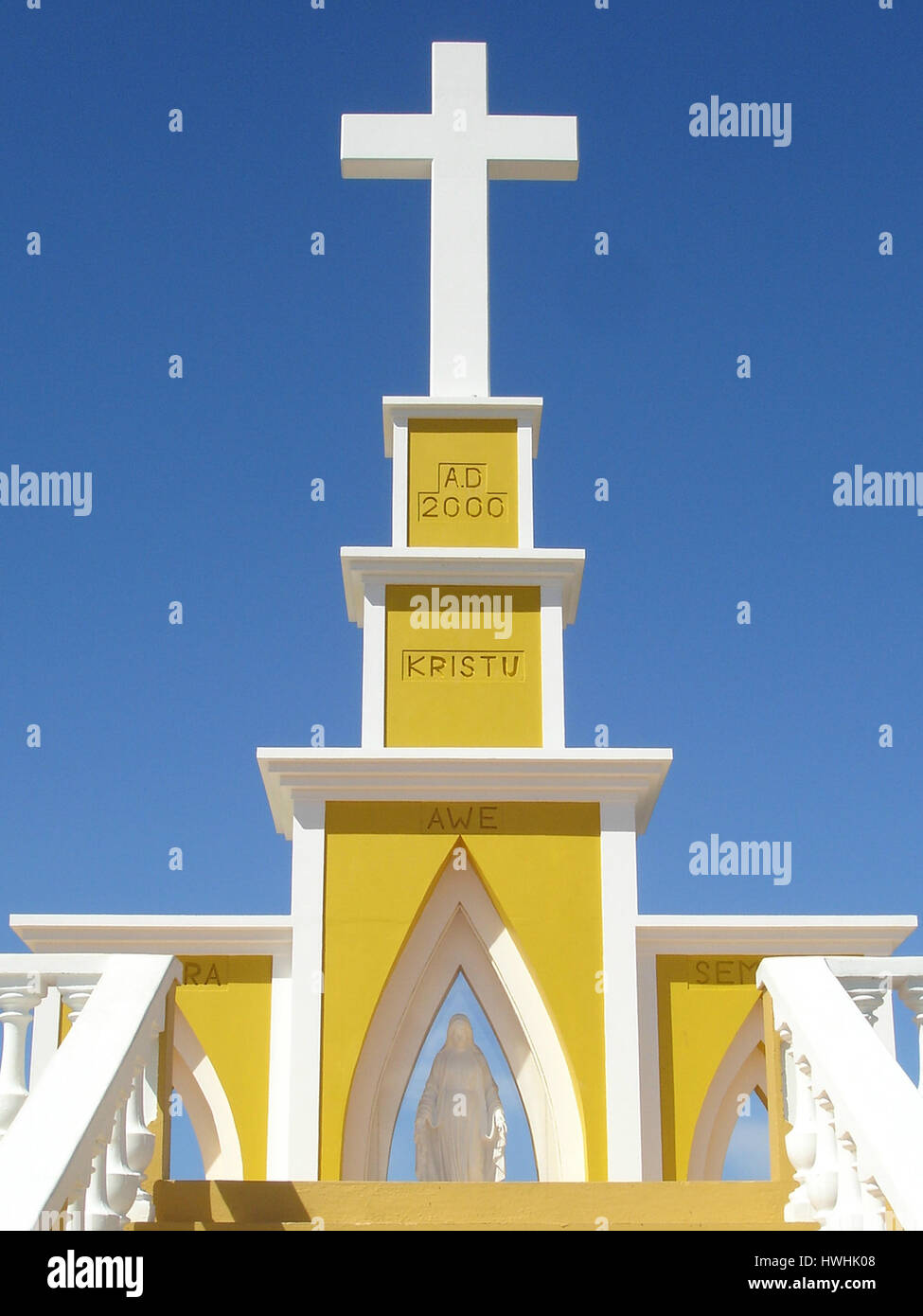 Bonaire Kreuz Stockfoto