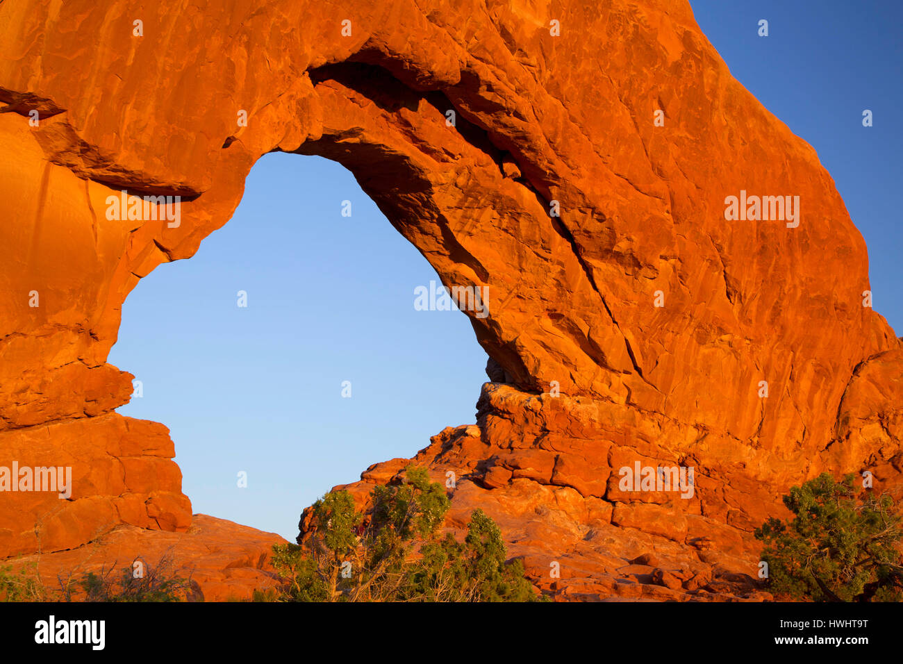 Norden Fensterbogen, Arches National Park, Utah Stockfoto