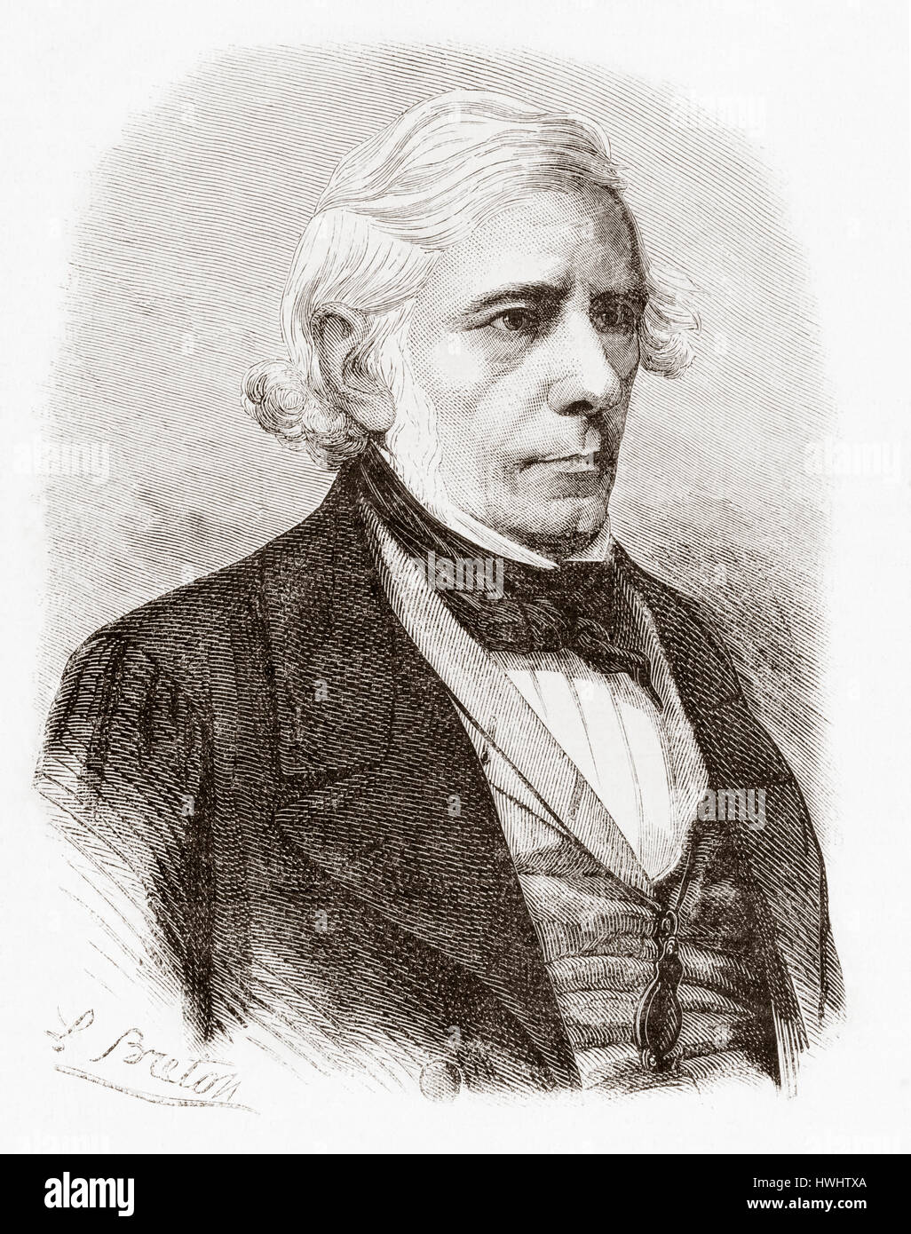 Victor Cousin, 1792 – 1867.  Französischer Philosoph. Von l ' Univers Illustre 1867 veröffentlicht Stockfoto