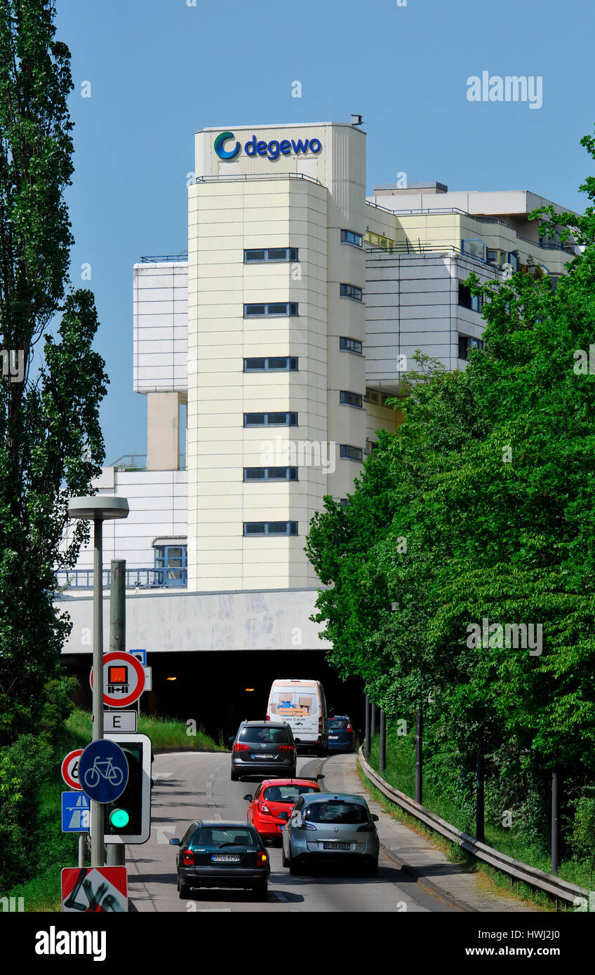 Stadtautobahn, Tunnel, Wohnhaus, Schlangenbader Strasse, Wilmersdorf, Berlin, Deutschland Stockfoto