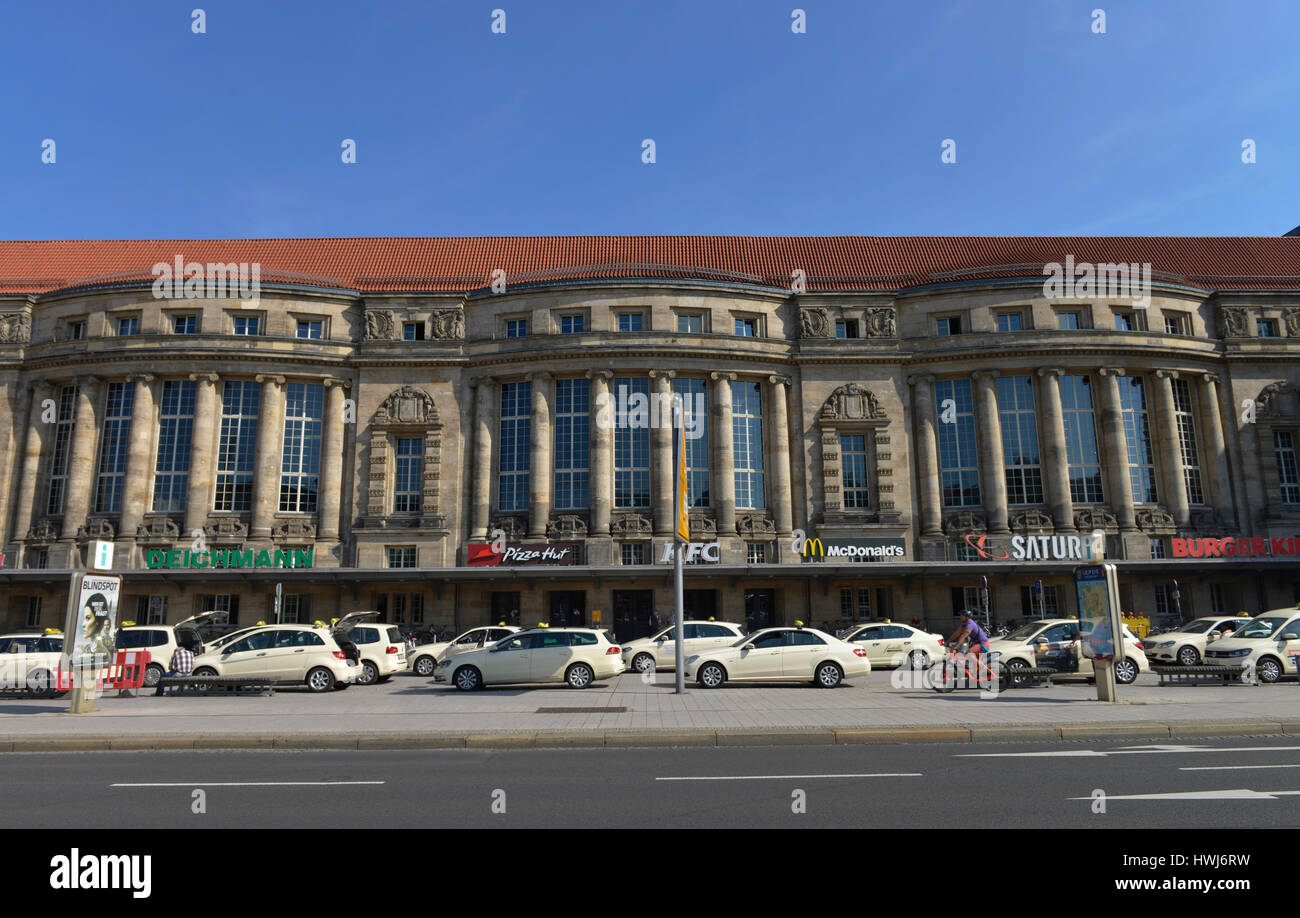 Hauptbahnhof, Willy-Brandt-Platz, Leipzig, Sachsen, Deutschland Stockfoto