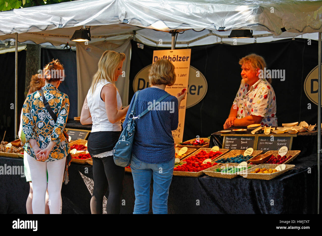 Besucher des Festivals, Festival Imperial Tage, Seebad Ahlbeck, Gemeinde Heringsdorf, Insel Usedom, Mecklenburg-West Pomerania, Deutschland Stockfoto