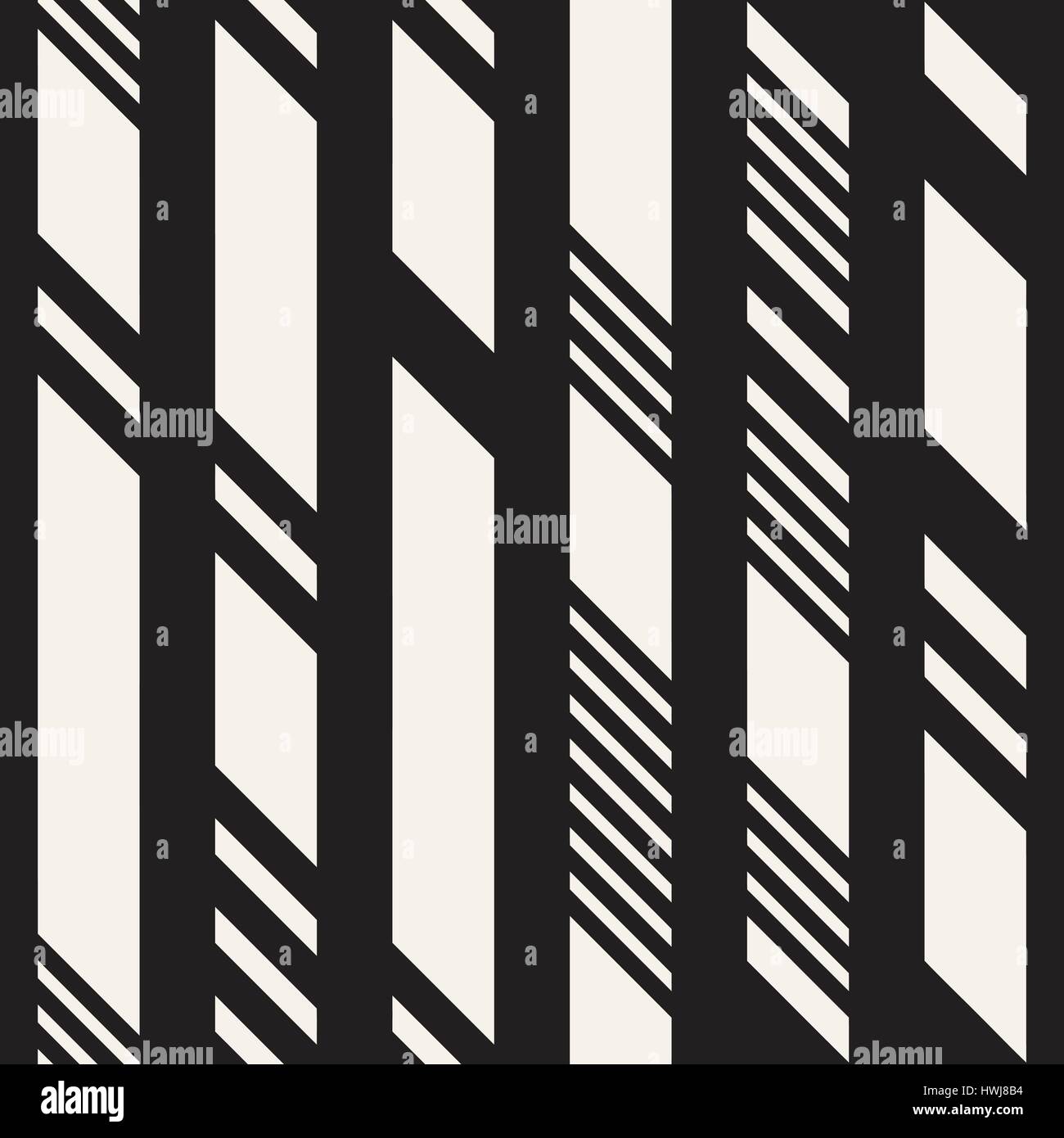 Schwarz / weiß unregelmäßige gestrichelt Muster. Abstraktes Vektor nahtlose Hintergrund Stock Vektor