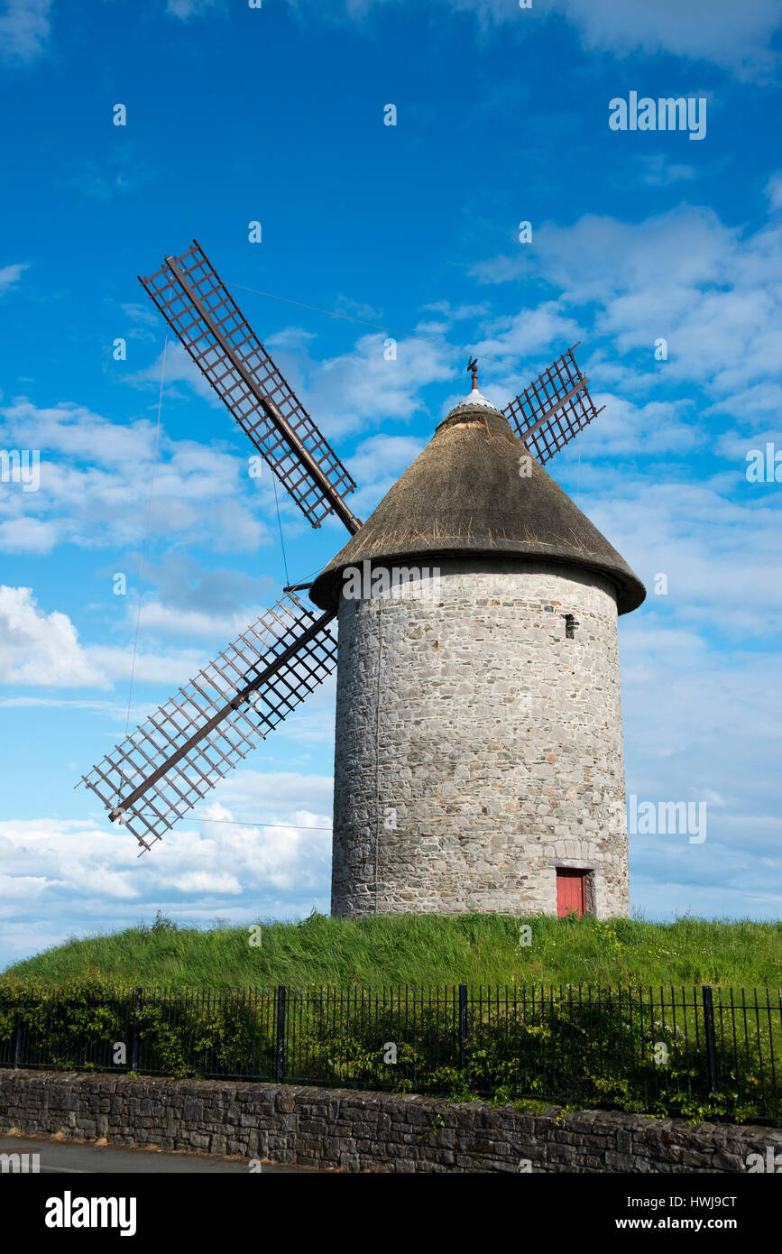 Windmühle, Schären, Fingal County, Irland Stockfoto