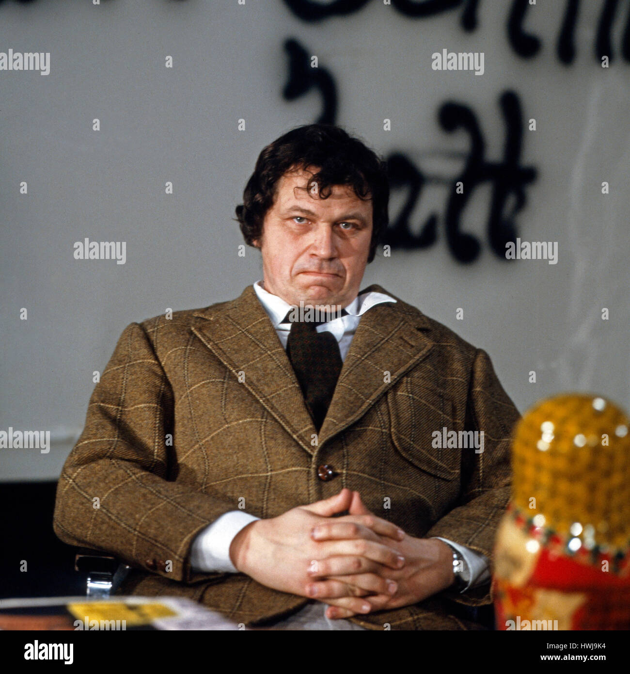 Deutscher Kabarettist, Autor und Wis Gerhard Polt, Deutschland 1980er Jahre. Deutsche Kabarettist, Autor und Schauspieler Gerhard Polt, Deutschland der 80er Jahre. Stockfoto