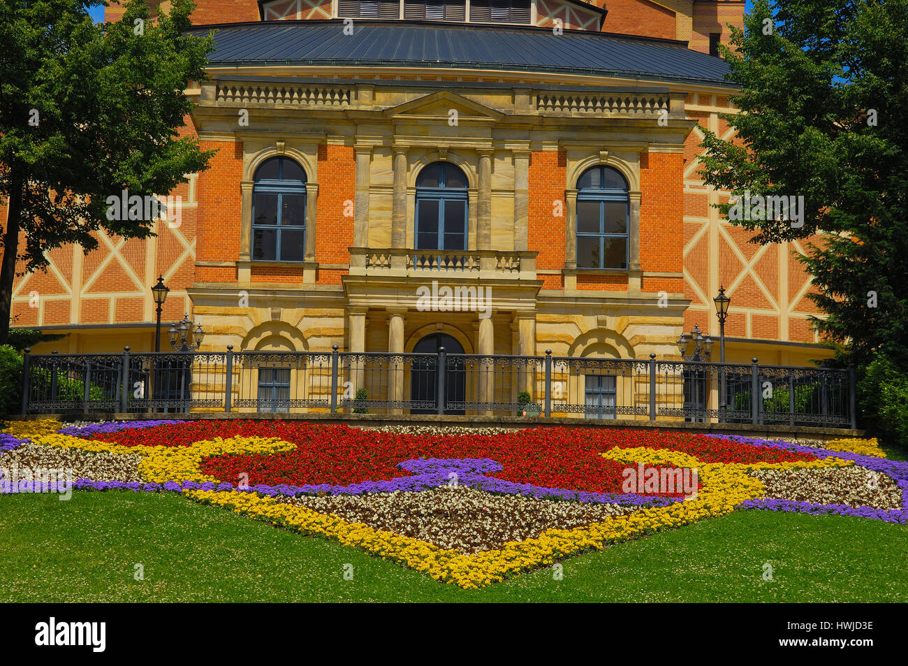 Bayreuth, Festival Oper von Richard Wagner, Bayreuther Festspielhaus, Opernhaus, Oberfranken, Franken, Bayern, Deutschland Stockfoto