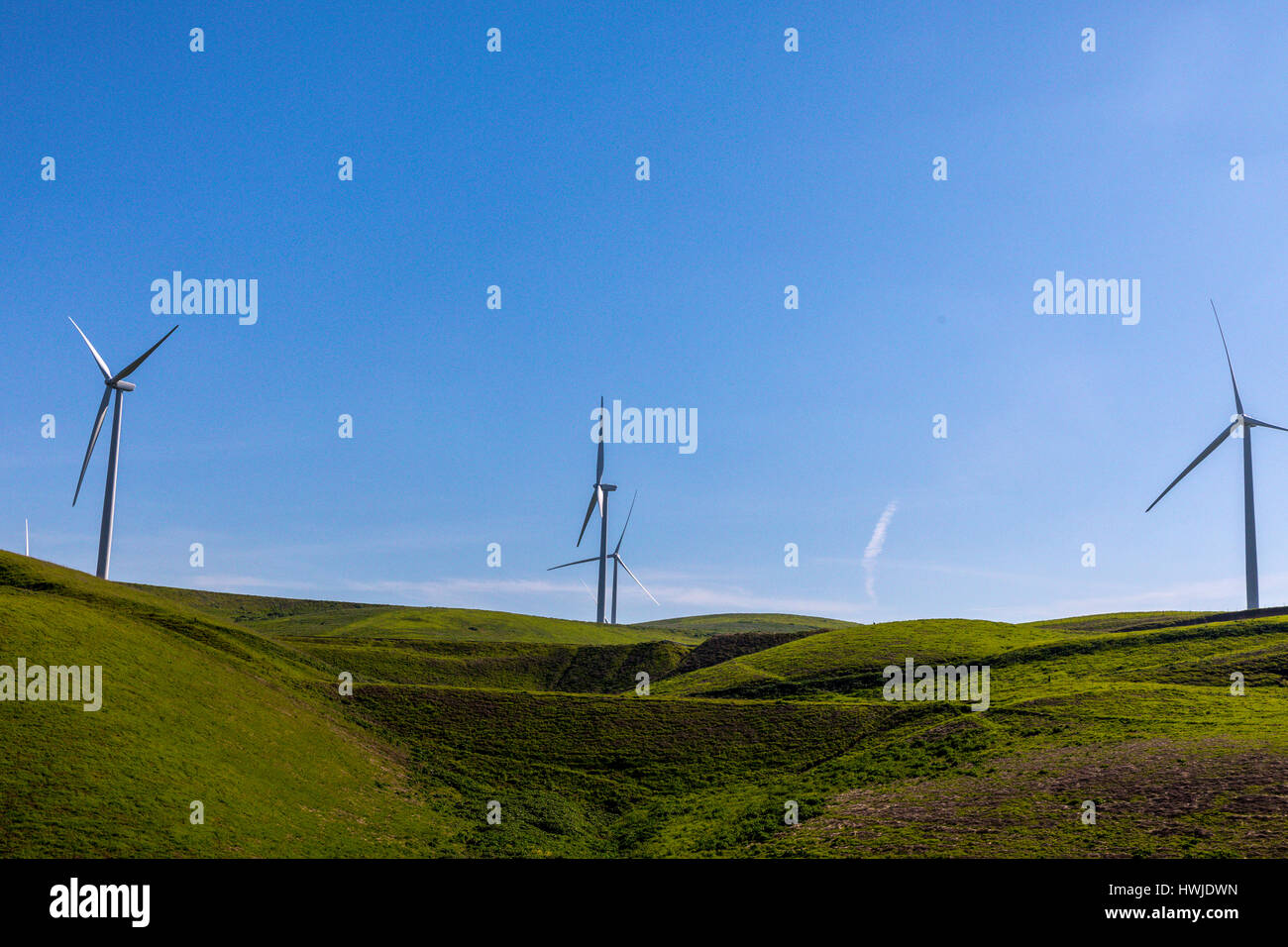 Wind Gerators in der Altamont Pass in Kalifornien Stockfoto