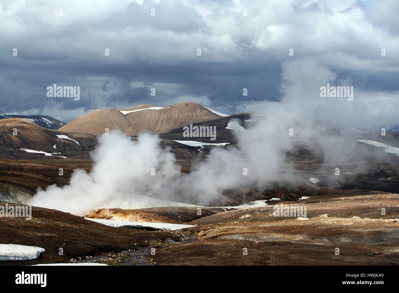 Geysir Dämpfen in Island Stockfoto