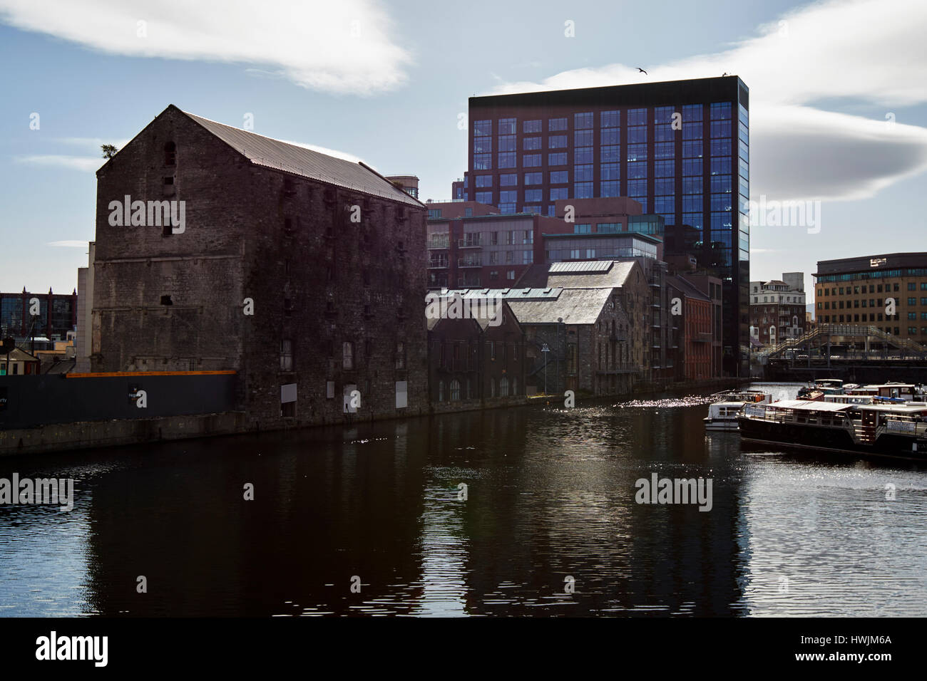 Bolands Mühlen und Silizium dockt Grand Canal Dock Dublin Irland Stockfoto
