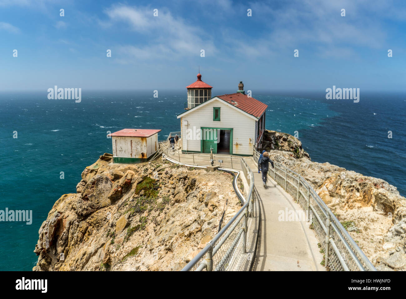 Leuchtturm am Point Reyes National Seashore, Kalifornien Stockfoto