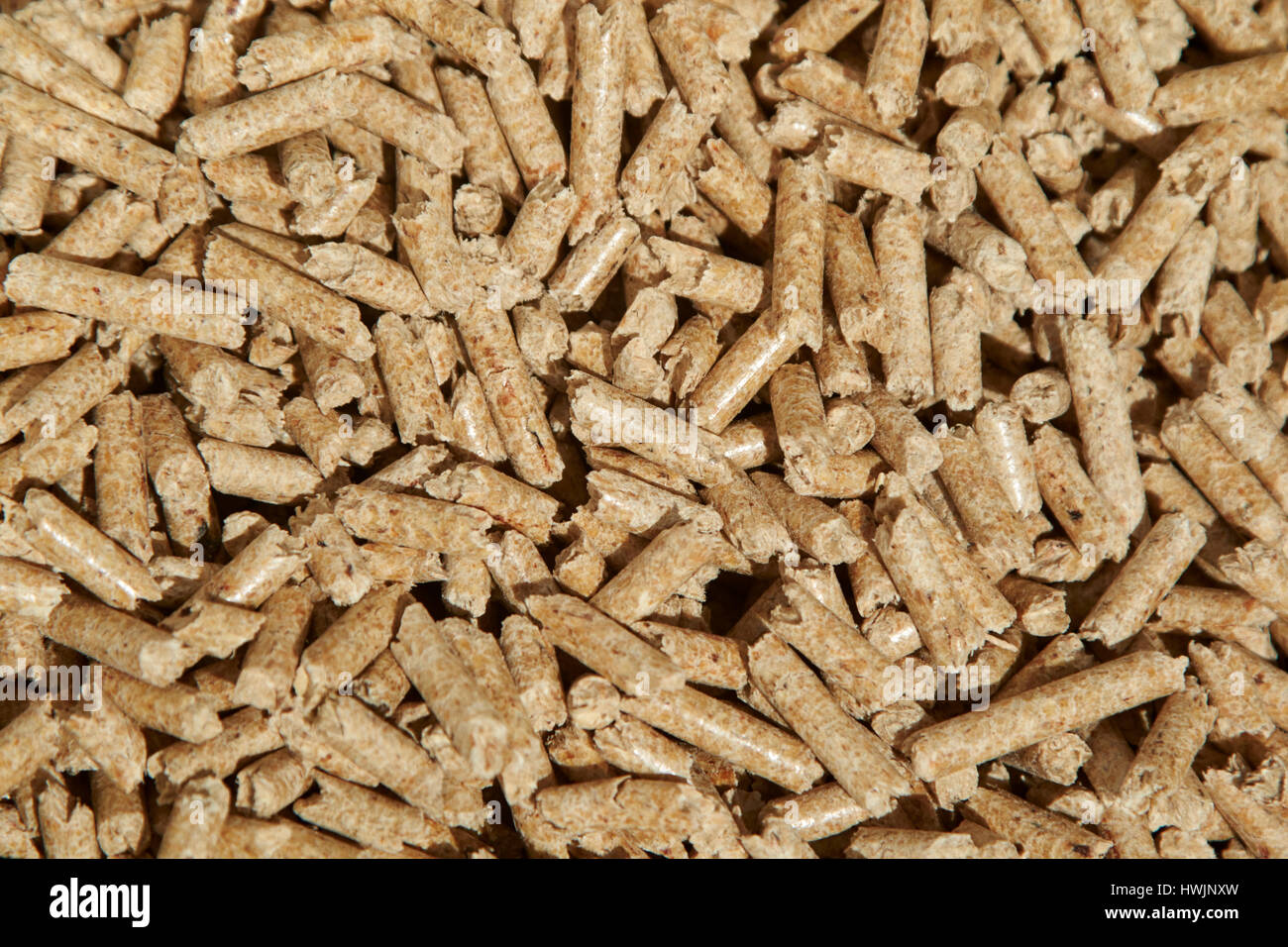 Holzpellets für den Einsatz in Holz Kessel Stockfoto
