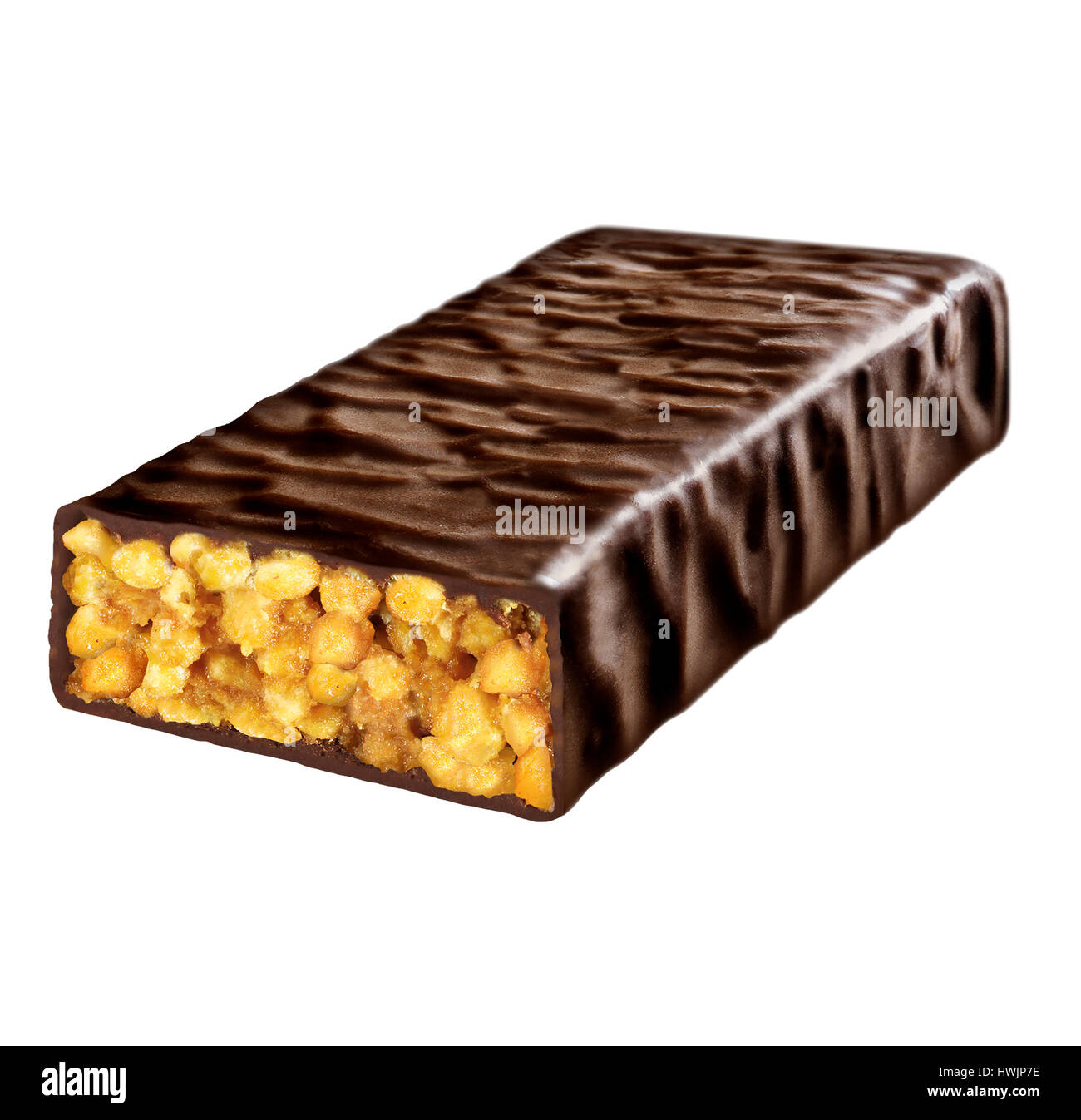 Schokolade überdachten Müsliriegel Stockfoto