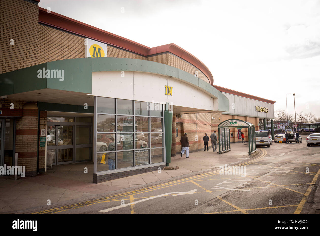 Morrisons Supermarkt, Blackhorse Street, Bolton. Stockfoto