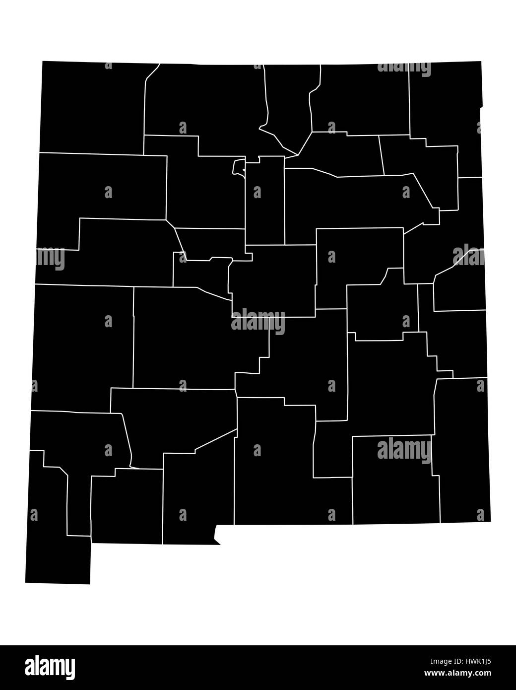 Karte von New Mexico Stockfoto