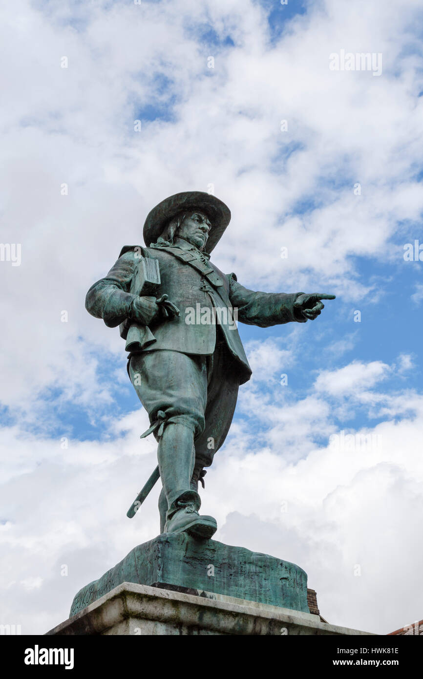 Statue von Oliver Cromwell, St Ives, Cambridgeshire, England Stockfoto