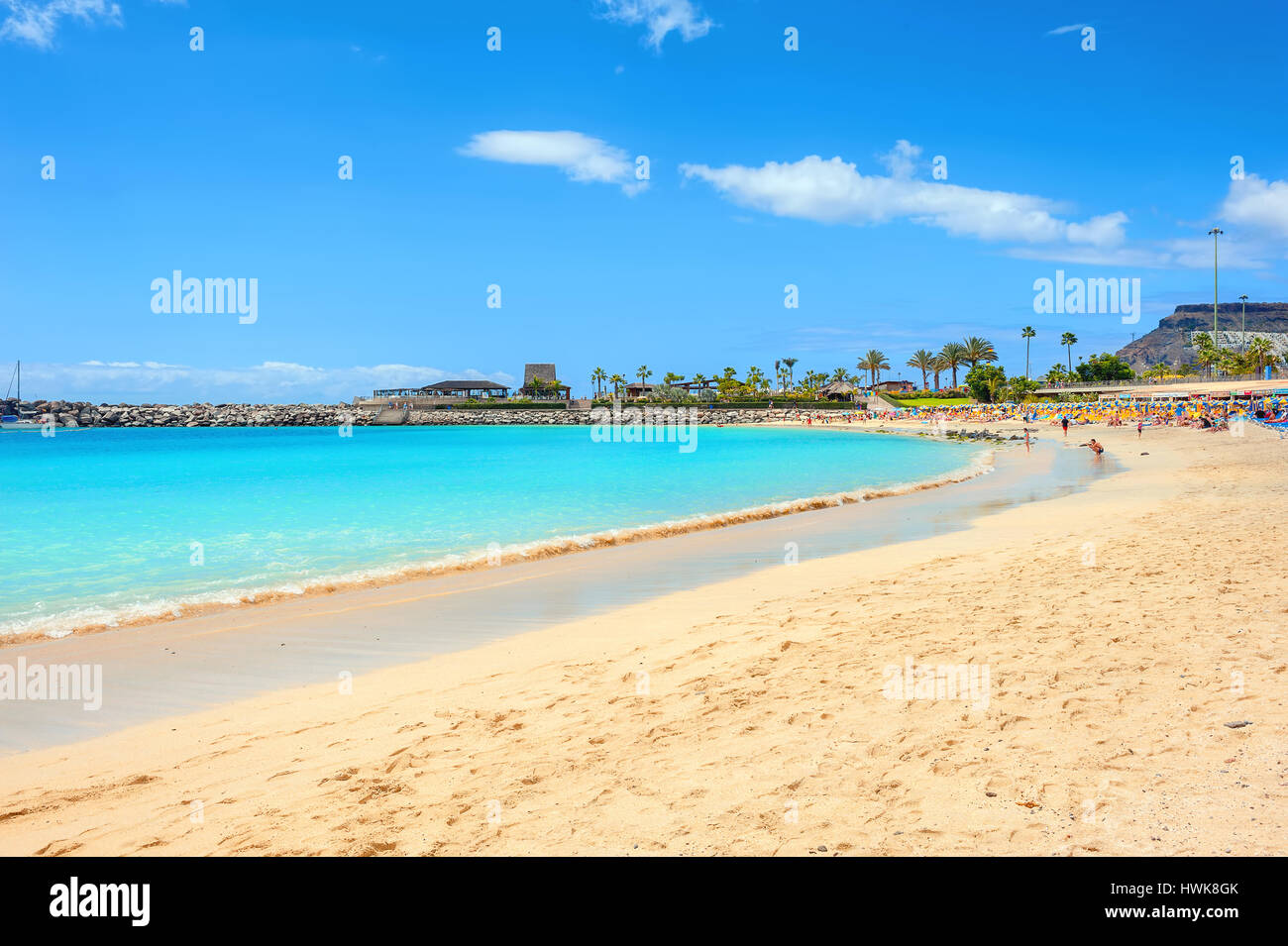 Berühmten Strand von Amadores. Gran Canaria, Kanarische Inseln, Spanien Stockfoto