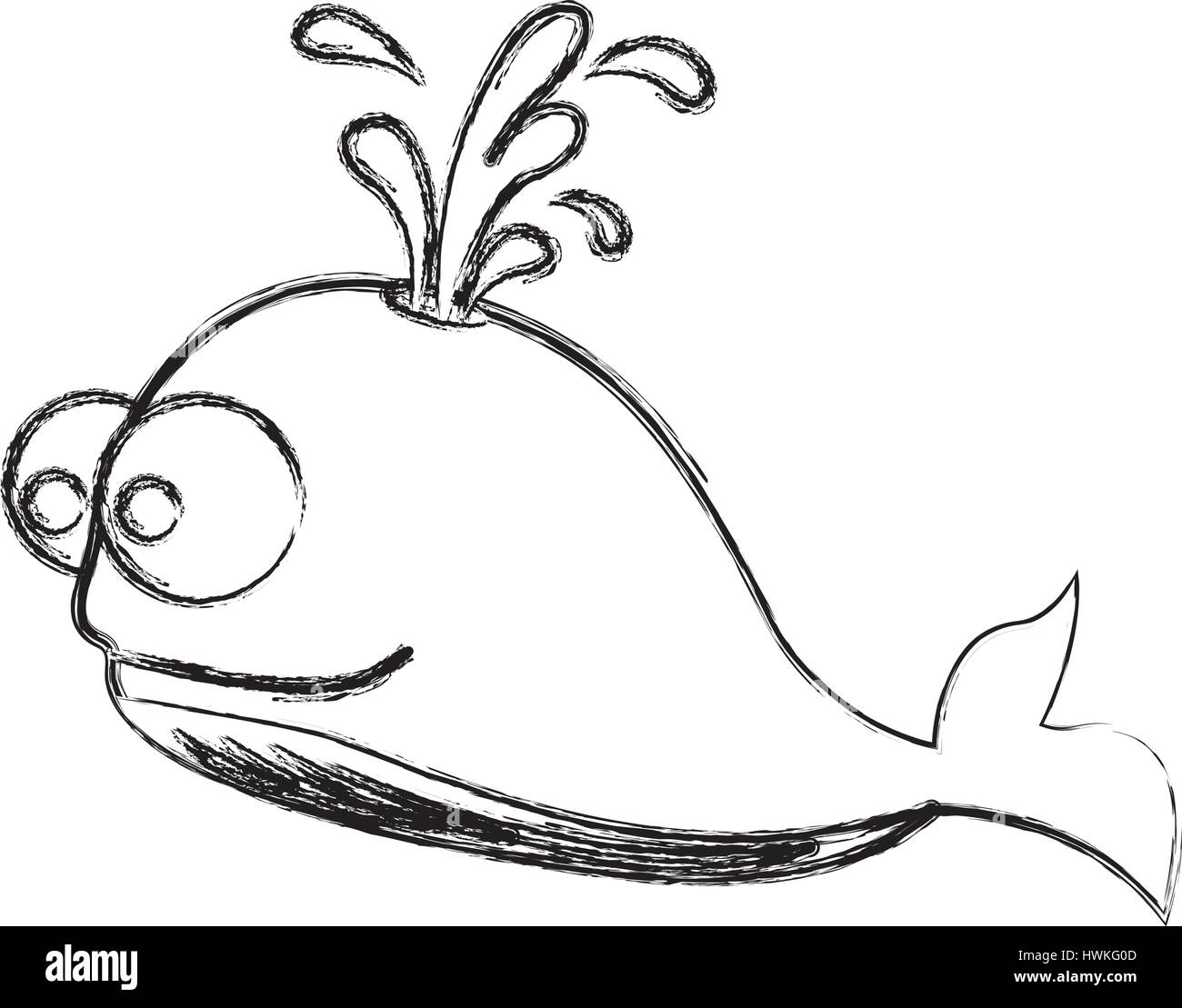 Abbildung Wal Cartoon Ikone Stock Vektor