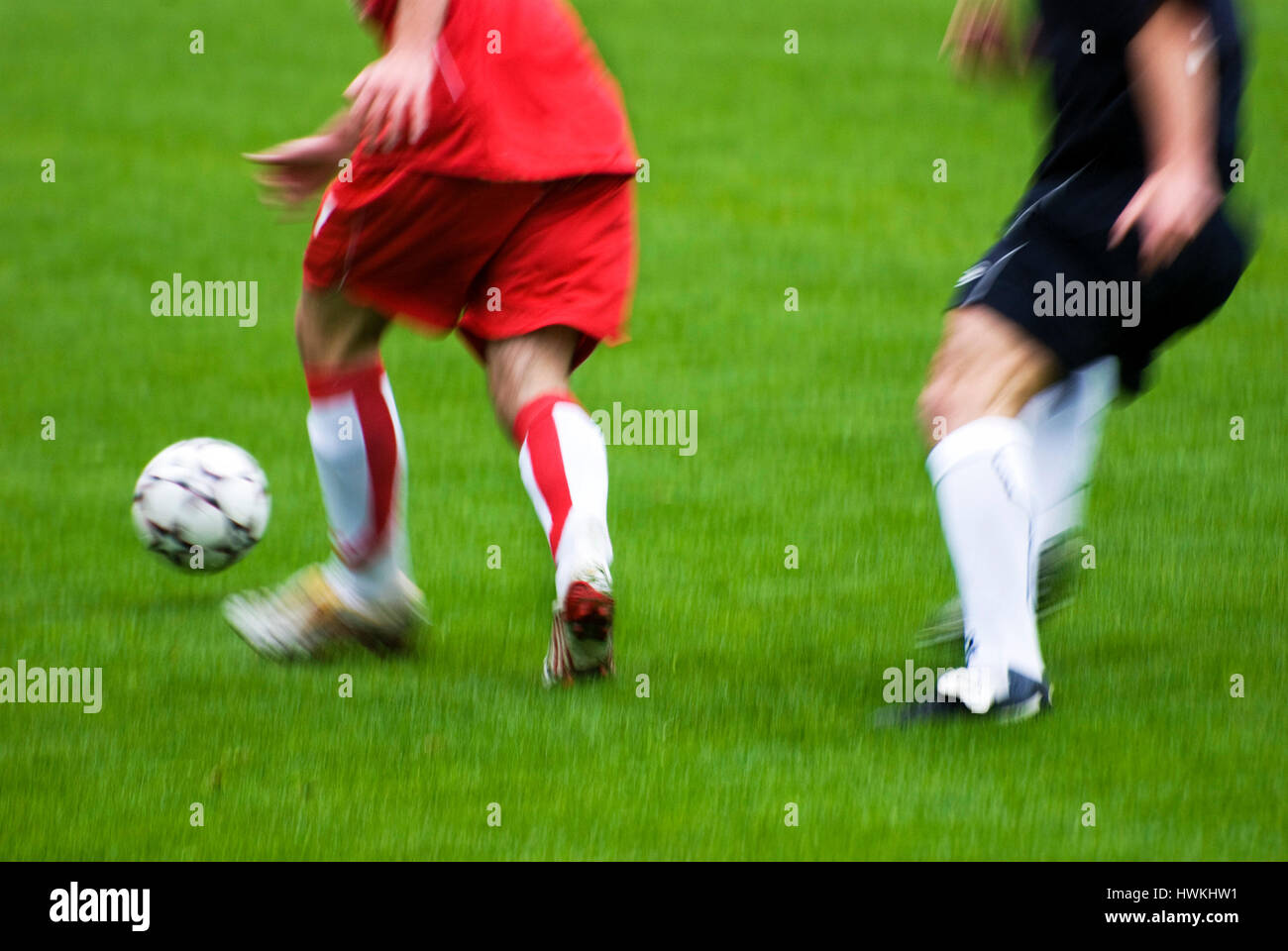 Fußball oder Fußball Spieler in Aktion während des Spiels Stockfoto