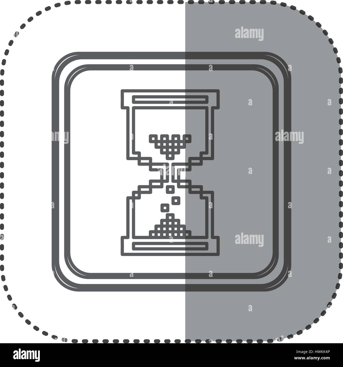 Abbildung Emblem Sanduhr-cursor Stock Vektor