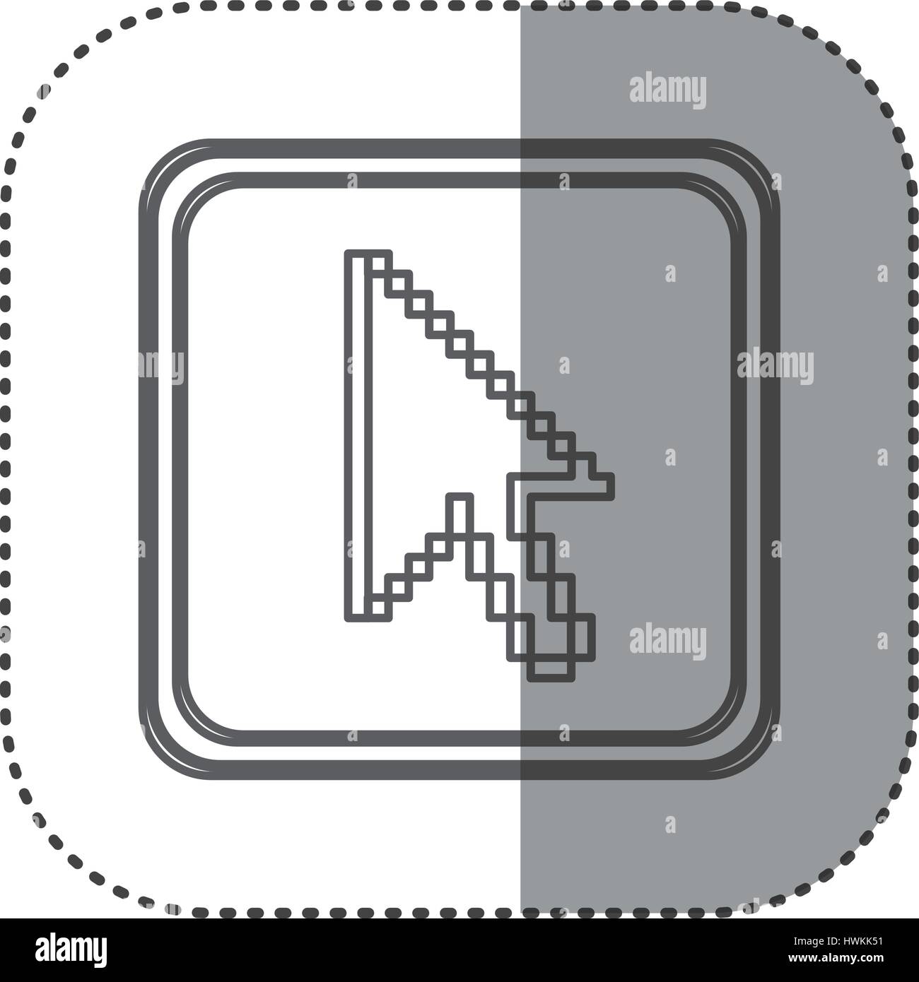 Figur-Emblem-Pfeil-cursor Stock Vektor