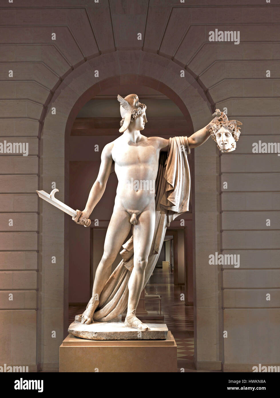 Perseus mit dem Haupt der Medusa von Antonio Cavona Stockfoto