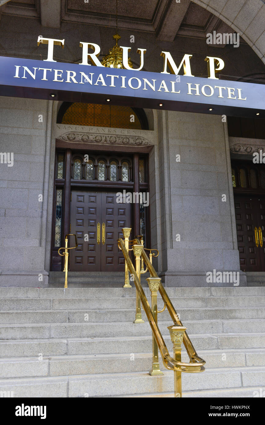 Trump International Hotel in Washington, DC, ist eine beeindruckende alte Post in ein Luxushotel von Donald Trump an der Pennsylvania Avenue renoviert Stockfoto