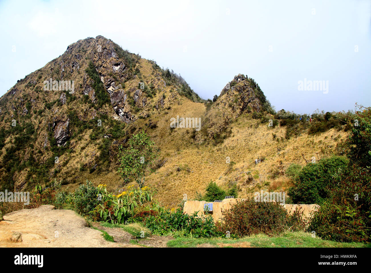 Landschaft entlang des Inka-Trail in Peru Stockfoto