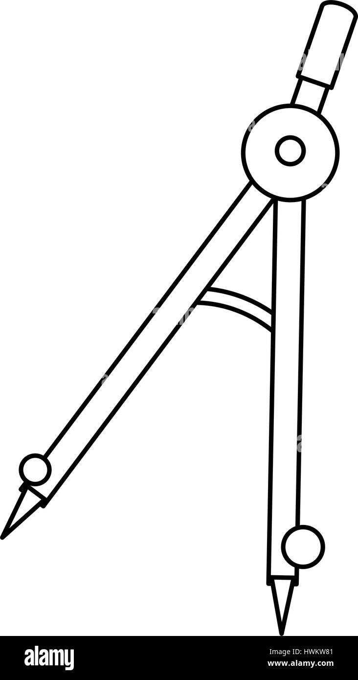 Präzisions-Kompass-Symbol Stock Vektor