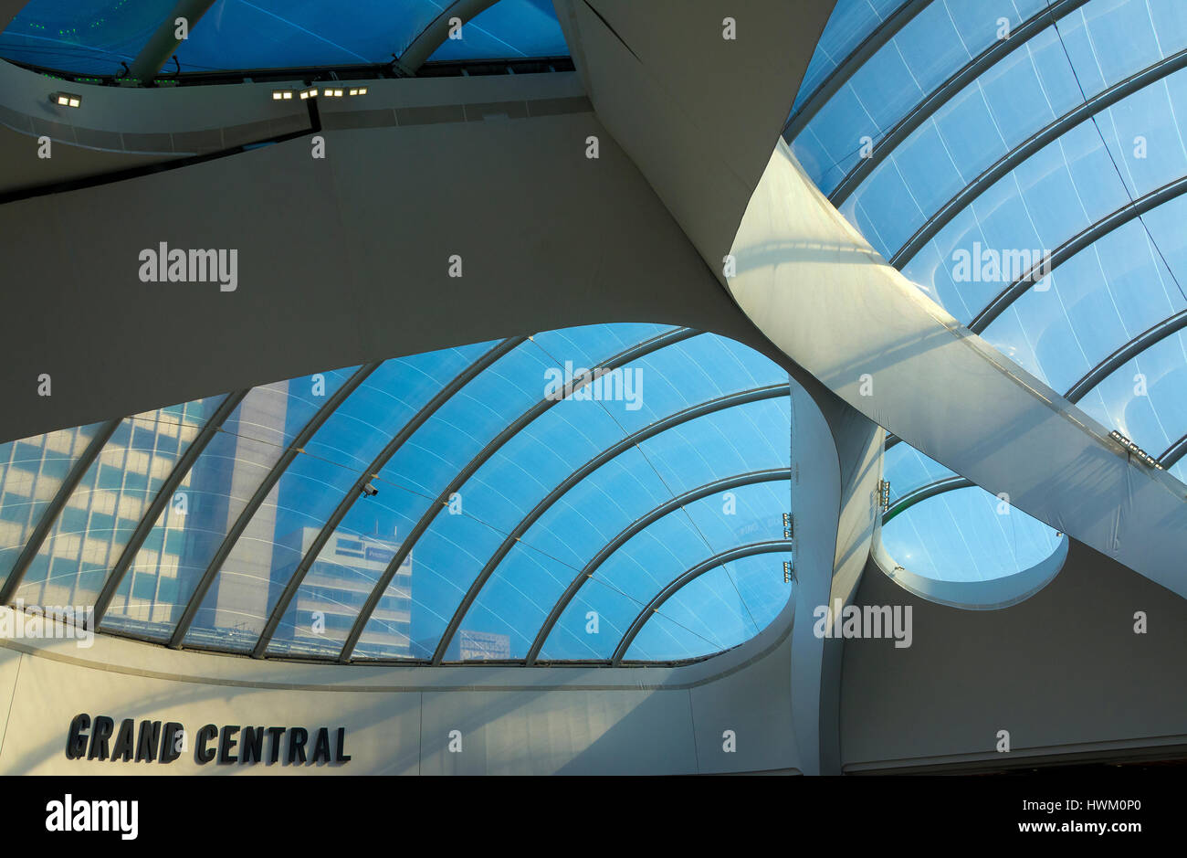 Die moderne Architektur des neuen Grand Central Einkaufszentrum am Bahnhof Birmingham New Street, West Midlands, England, Großbritannien Stockfoto