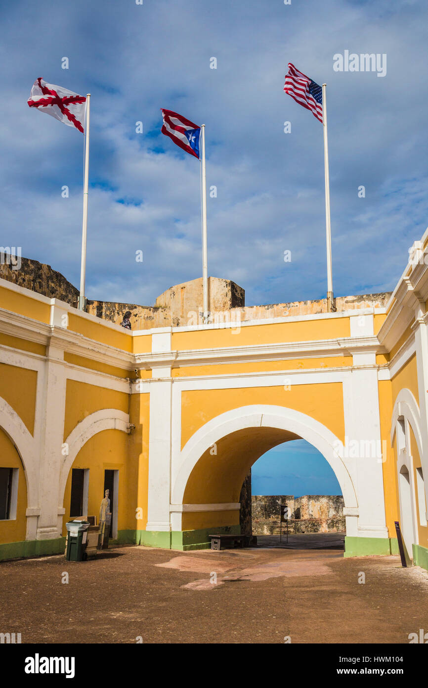 San Juan Puerto Rico Zitadelle gateway Stockfoto