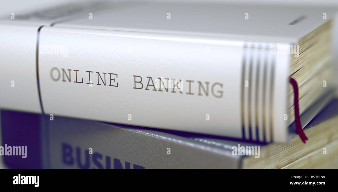 Online-Banking - Geschäft Buchtitel. 3D. Stockfoto