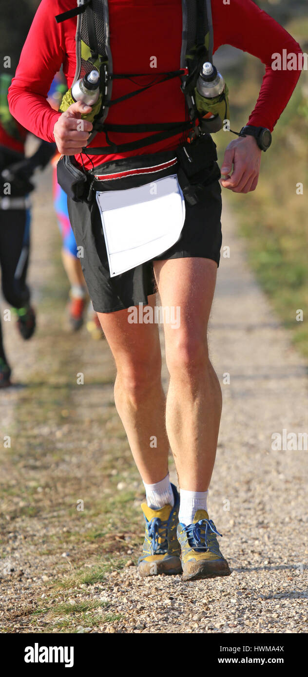 schneller Läufer beim Joggen Training mit Sportbekleidung und bequeme Turnschuhe Stockfoto