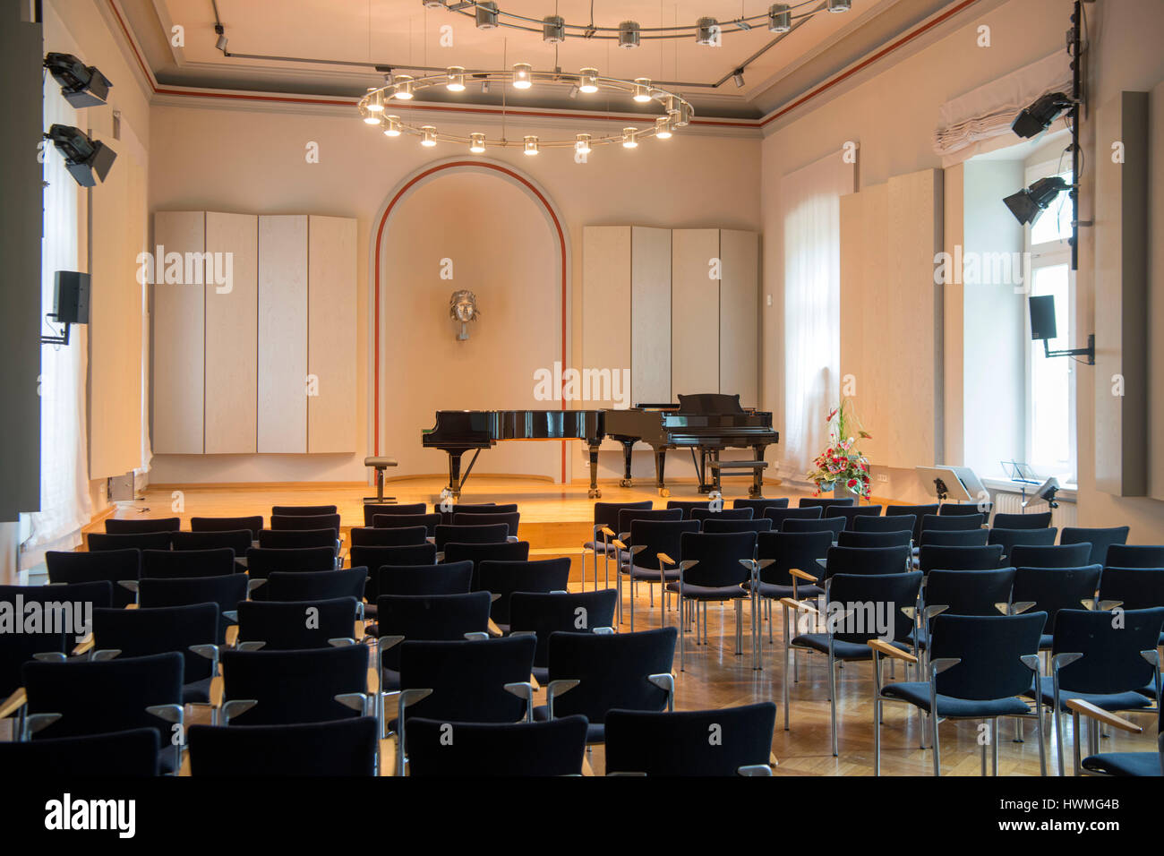 Deutschland, Nordrhein-Westfalen, Detmold, Hochschule für Musik, Neues Palais, Brahms-Saal Stockfoto