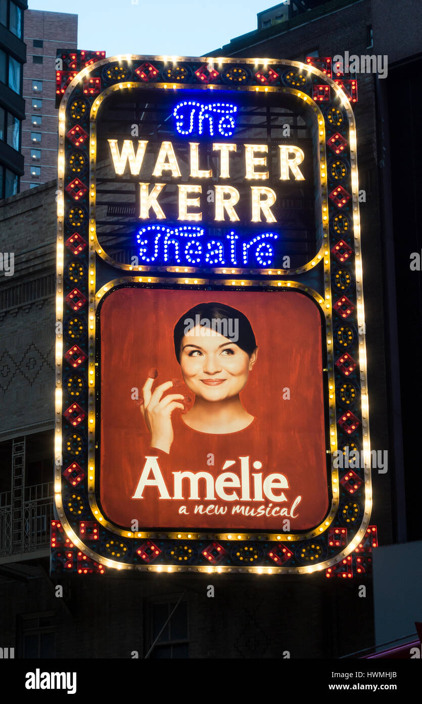 Amelie, eine musikalische Bühnenshow im Walter Kerr Theatre Stockfoto