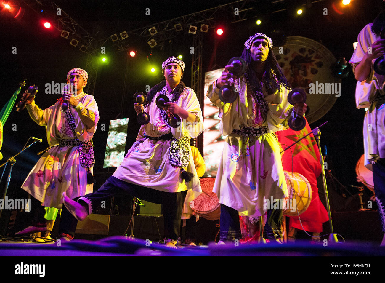 : Marokko ESSAOUIRA vom 12. bis 15. Mai 2016 fand, Die 19. Ediition des Gnaoua und World Music Festival. Mehr als 30 Konzerte in sechs Veranstaltungsort Stockfoto