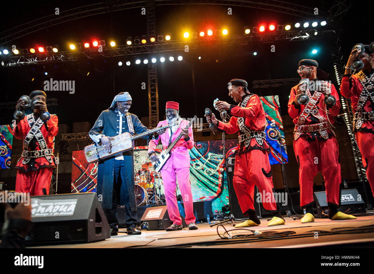 : Marokko ESSAOUIRA vom 12. bis 15. Mai 2016 fand, Die 19. Ediition des Gnaoua und World Music Festival. Mehr als 30 Konzerte in sechs Veranstaltungsort Stockfoto