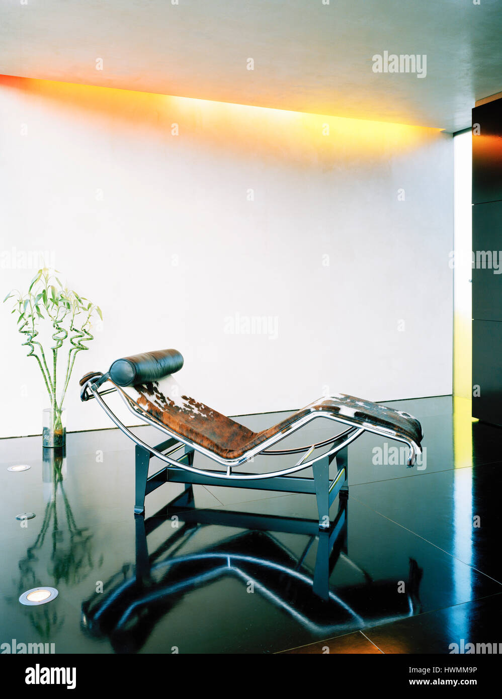 Liege von Le Corbusier im Schlafzimmer ausgelegt. Xeros Haus, Phoenix, USA. Architekt: Leere Studio, 2006. Stockfoto