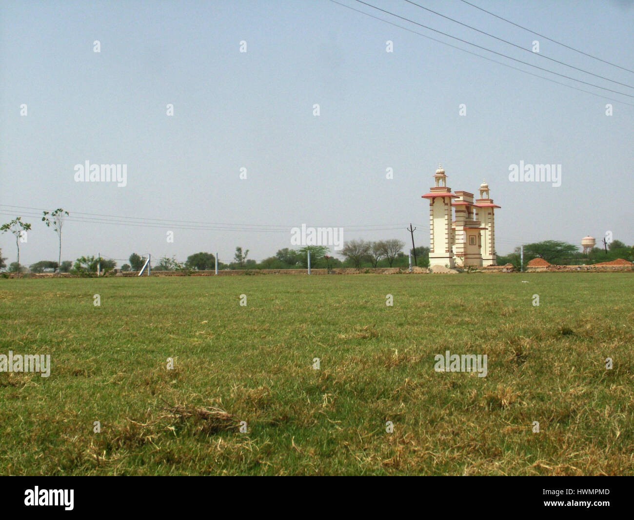 Rajasthan Pillar Art Gate, Township, Tor, Onroad, Jaipur, Rajasthan, Indien (Copyright © Saji Maramon) Stockfoto