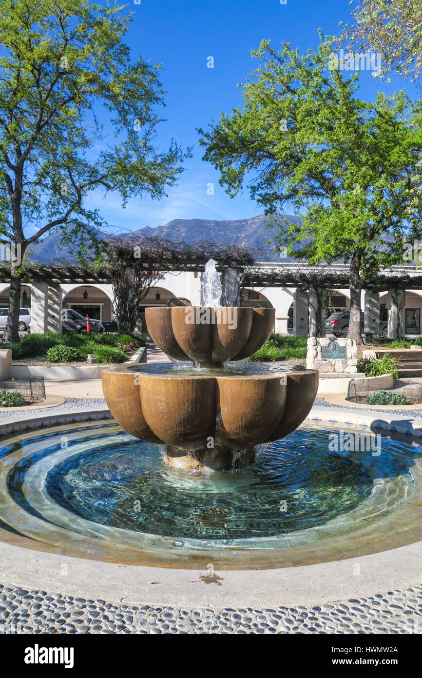 Brunnen am Libbey Park in Ojai, Kalifornien Stockfoto