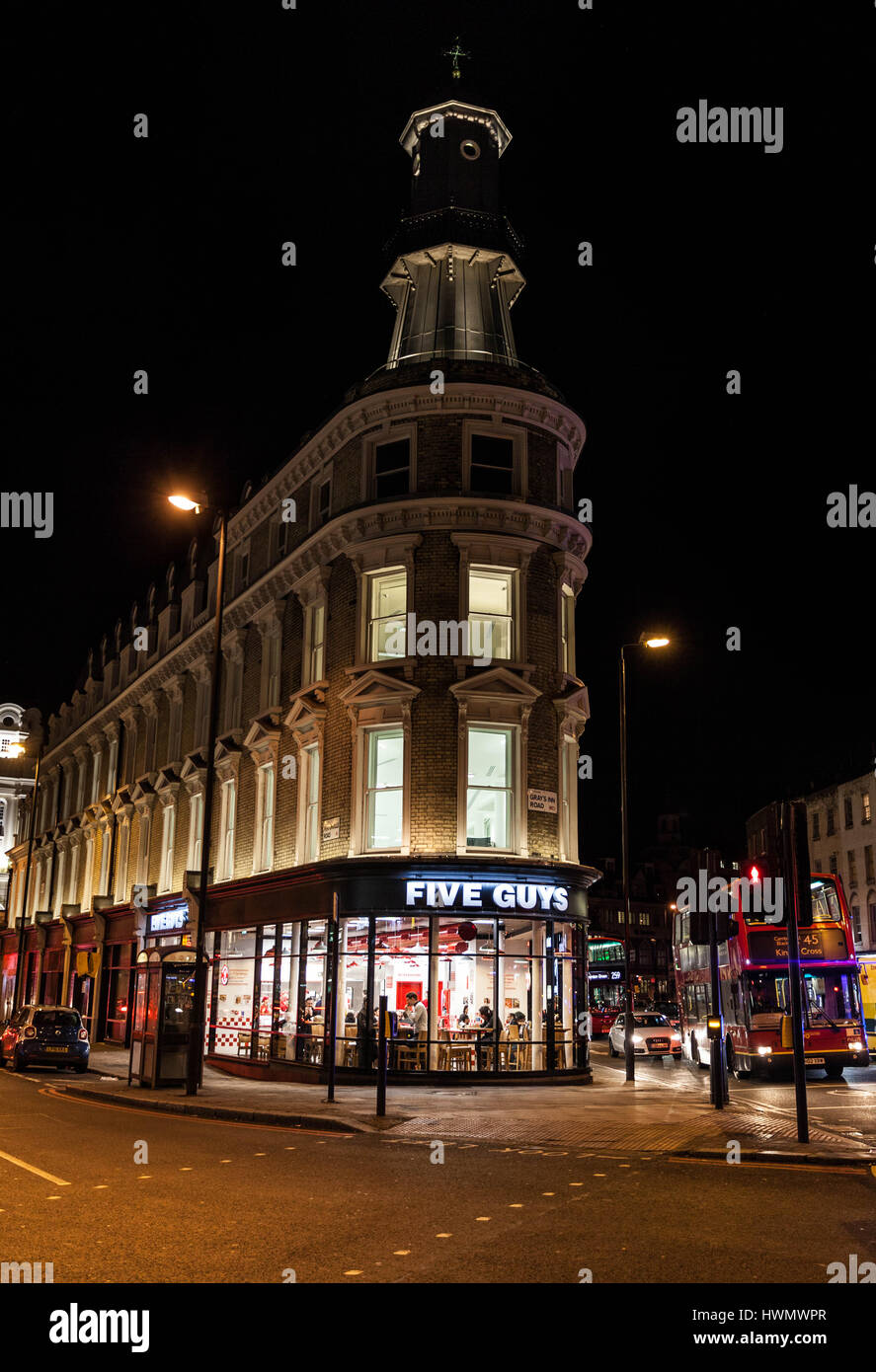 Die Kings Cross Leuchtturm-Block, Pentonville Road, Kings Cross, Zentral-London, England, NC 1, UK. Stockfoto