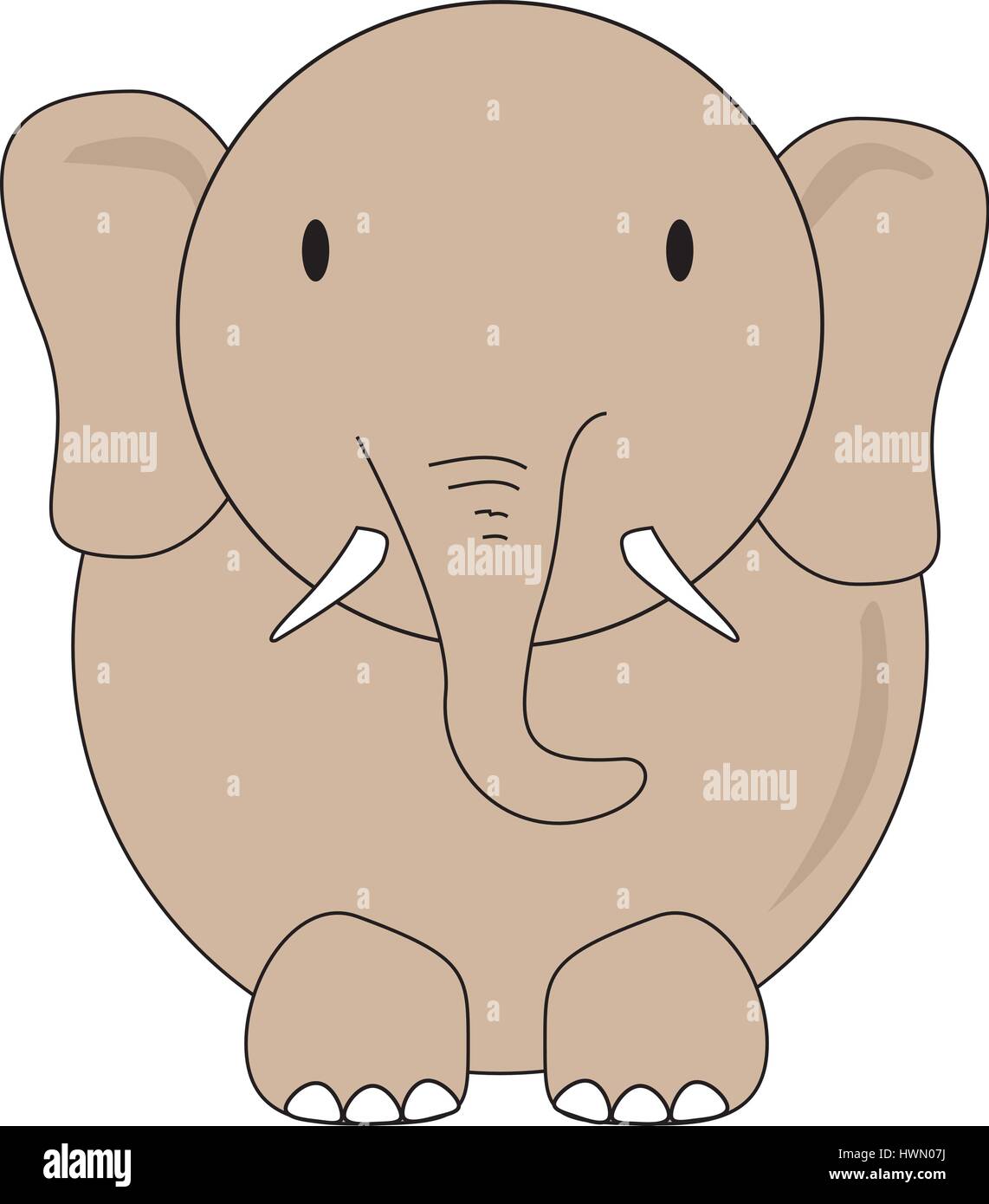 Elefant Vektor Zeichnung Stock Vektor